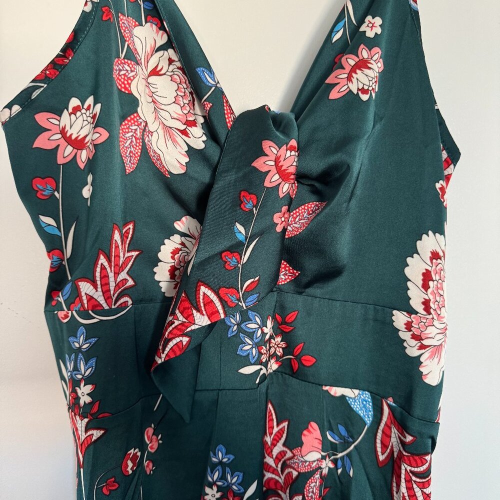 Green Satin Cocktail Dress